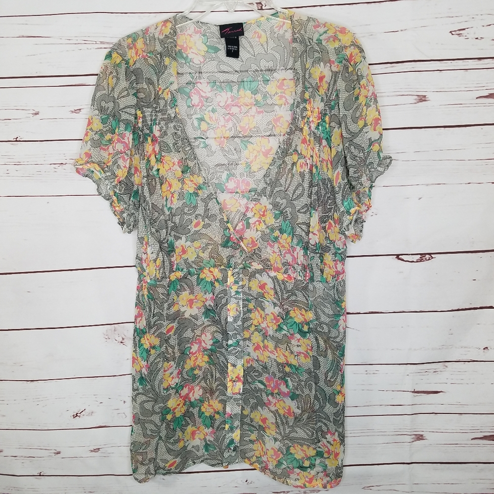 Torrid semi sheer popover babydoll top